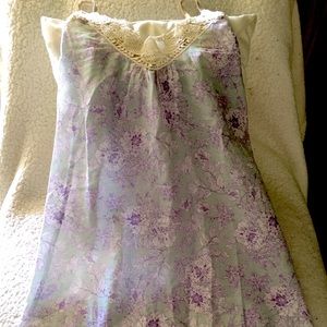 Papinelle Sleepwear-Sage Nightgown from the Cherry Blossom collection.